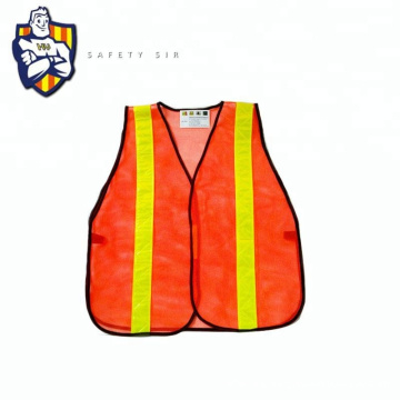 Construction Motorcycle Safety Reflective Vest Orange Warning Mesh